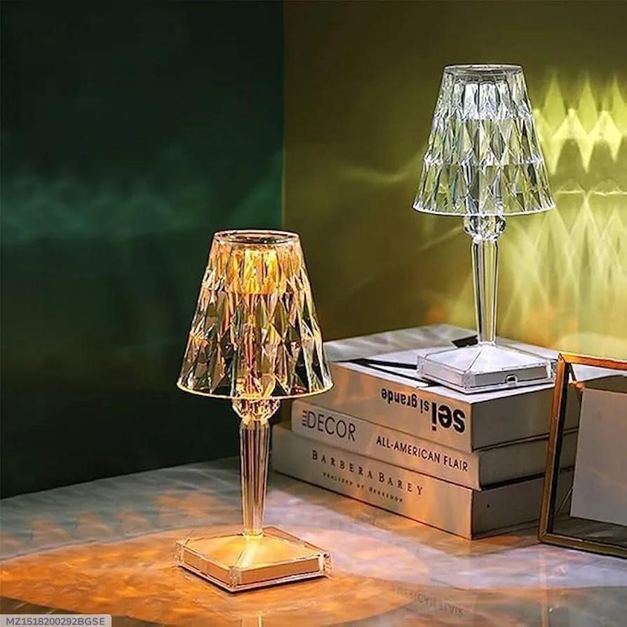 crystal table lamp" "geometric lamp" "night light