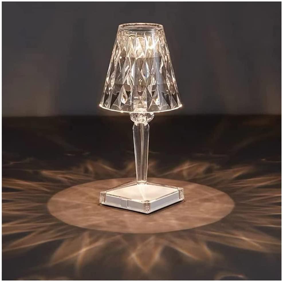 crystal table lamp" "geometric lamp" "night light