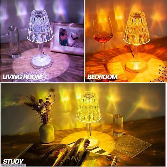 crystal table lamp" "geometric lamp" "night light